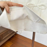 Maxbell Casual Short Skirt Bow Front A Line Skirt for Daily Wear Traveling Date White XL