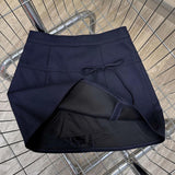 Maxbell Casual Short Skirt Bow Front A Line Skirt for Daily Wear Traveling Date Navy XL