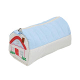 Maxbell Pencil Bag Lovely Zipper Multipurpose Pencil Case for Boys and Girls Present Blue White