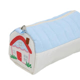 Maxbell Pencil Bag Lovely Zipper Multipurpose Pencil Case for Boys and Girls Present Blue White