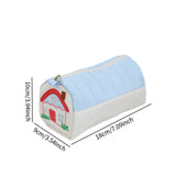 Maxbell Pencil Bag Lovely Zipper Multipurpose Pencil Case for Boys and Girls Present Blue White