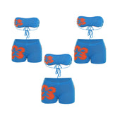 Maxbell 2Pcs Women Knitted Shorts Set Outfits Stylish Crochet Tube Crop Tops S