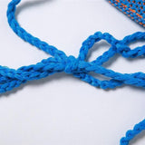 Maxbell 2Pcs Women Knitted Shorts Set Outfits Stylish Crochet Tube Crop Tops S