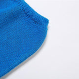 Maxbell 2Pcs Women Knitted Shorts Set Outfits Stylish Crochet Tube Crop Tops S