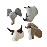 Maxbell 3D Animal Head Wall Decor Christmas Gift Dorm Stuffed Animal Head Wall Mount Elephant 31X39CM