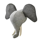 Maxbell 3D Animal Head Wall Decor Christmas Gift Dorm Stuffed Animal Head Wall Mount Elephant 31X39CM
