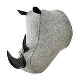 Maxbell 3D Animal Head Wall Decor Christmas Gift Dorm Stuffed Animal Head Wall Mount Rhino 23X27CM