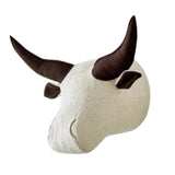 Maxbell 3D Animal Head Wall Decor Christmas Gift Dorm Stuffed Animal Head Wall Mount Buffalo 24X30CM