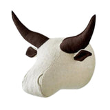 Maxbell 3D Animal Head Wall Decor Christmas Gift Dorm Stuffed Animal Head Wall Mount Buffalo 24X30CM