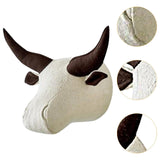 Maxbell 3D Animal Head Wall Decor Christmas Gift Dorm Stuffed Animal Head Wall Mount Buffalo 24X30CM