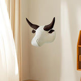Maxbell 3D Animal Head Wall Decor Christmas Gift Dorm Stuffed Animal Head Wall Mount Buffalo 24X30CM