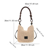 Maxbell Crochet Beach Casual Hollow Classic Shoulder Bag for Daily Everyday Work Black