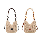 Maxbell Crochet Beach Casual Hollow Classic Shoulder Bag for Daily Everyday Work Black
