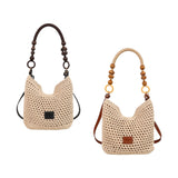 Maxbell Crochet Beach Casual Hollow Classic Shoulder Bag for Daily Everyday Work Black