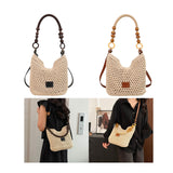 Maxbell Crochet Beach Casual Hollow Classic Shoulder Bag for Daily Everyday Work Black