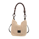Maxbell Crochet Beach Casual Hollow Classic Shoulder Bag for Daily Everyday Work Black