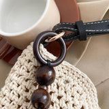 Maxbell Crochet Beach Casual Hollow Classic Shoulder Bag for Daily Everyday Work Black