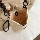 Maxbell Crochet Beach Casual Hollow Classic Shoulder Bag for Daily Everyday Work Black