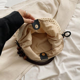 Maxbell Crochet Beach Casual Hollow Classic Shoulder Bag for Daily Everyday Work Black