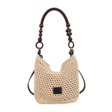 Maxbell Crochet Beach Casual Hollow Classic Shoulder Bag for Daily Everyday Work Black