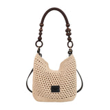 Maxbell Crochet Beach Casual Hollow Classic Shoulder Bag for Daily Everyday Work Black