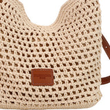 Maxbell Crochet Beach Casual Hollow Classic Shoulder Bag for Daily Everyday Work Brown
