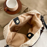 Maxbell Crochet Beach Casual Hollow Classic Shoulder Bag for Daily Everyday Work Brown