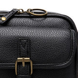 Maxbell Shoulder Bag Double Zipper Unisex Versatile Crossbody Bag for Women Men Work black