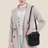 Maxbell Shoulder Bag Double Zipper Unisex Versatile Crossbody Bag for Women Men Work black