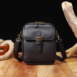 Maxbell Shoulder Bag Double Zipper Unisex Versatile Crossbody Bag for Women Men Work black
