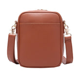 Maxbell Shoulder Bag Double Zipper Unisex Versatile Crossbody Bag for Women Men Work brown