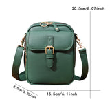 Maxbell Shoulder Bag Double Zipper Unisex Versatile Crossbody Bag for Women Men Work green