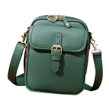 Maxbell Shoulder Bag Double Zipper Unisex Versatile Crossbody Bag for Women Men Work green