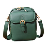 Maxbell Shoulder Bag Double Zipper Unisex Versatile Crossbody Bag for Women Men Work green
