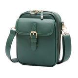 Maxbell Shoulder Bag Double Zipper Unisex Versatile Crossbody Bag for Women Men Work green
