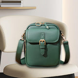 Maxbell Shoulder Bag Double Zipper Unisex Versatile Crossbody Bag for Women Men Work green
