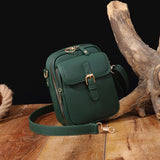 Maxbell Shoulder Bag Double Zipper Unisex Versatile Crossbody Bag for Women Men Work green