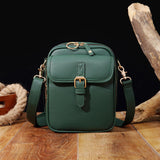 Maxbell Shoulder Bag Double Zipper Unisex Versatile Crossbody Bag for Women Men Work green