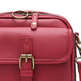 Maxbell Shoulder Bag Double Zipper Unisex Versatile Crossbody Bag for Women Men Work red