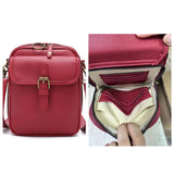 Maxbell Shoulder Bag Double Zipper Unisex Versatile Crossbody Bag for Women Men Work red