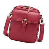 Maxbell Shoulder Bag Double Zipper Unisex Versatile Crossbody Bag for Women Men Work red