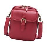 Maxbell Shoulder Bag Double Zipper Unisex Versatile Crossbody Bag for Women Men Work red