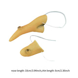 Maxbell Witch Fake Nose and Chin Cosplay Face Part for Halloween Carnival Stage Show