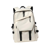 Maxbell Student Backpack Middle School Chic College Rucksack for School Daily Travel White