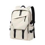 Maxbell Student Backpack Middle School Chic College Rucksack for School Daily Travel White
