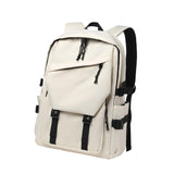 Maxbell Student Backpack Middle School Chic College Rucksack for School Daily Travel White