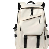 Maxbell Student Backpack Middle School Chic College Rucksack for School Daily Travel White