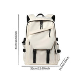 Maxbell Student Backpack Middle School Chic College Rucksack for School Daily Travel White