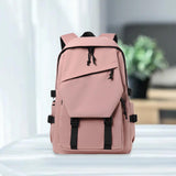 Maxbell Student Backpack Middle School Chic College Rucksack for School Daily Travel Pink