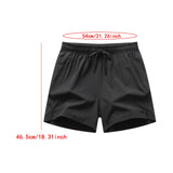 Maxbell Active Shorts Casual Beachwear Loose Fit Drawstring for Training Jogging Gym black L